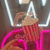 My Hearts Pops For You UV DTF 4 Inch Glass Cup Wrap